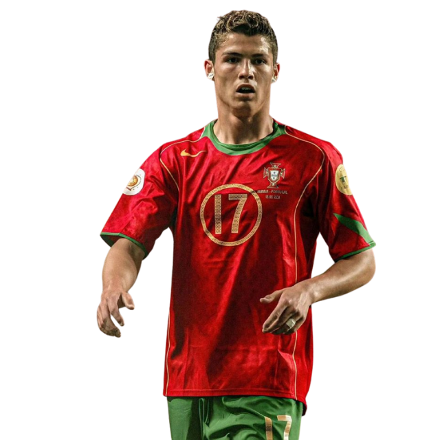 Camisa Retrô Seleção Portugal 2004 Home - Torcedor Masculina - Vermelha e verde