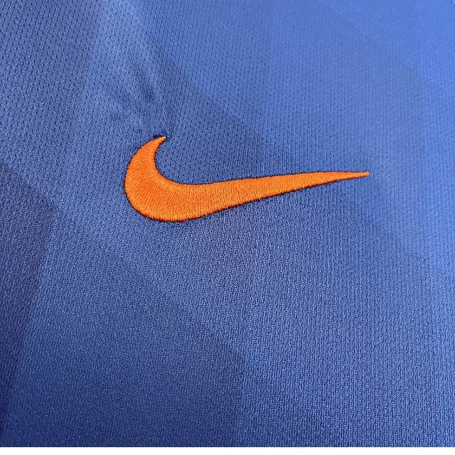 Camisa Retrô Seleção da Holanda II 2014    - Torcedor Masculina - Azul com detalhes em laranja