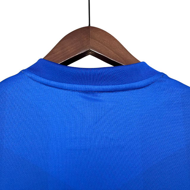 Camisa Retrô Seleção da Holanda II 2014    - Torcedor Masculina - Azul com detalhes em laranja