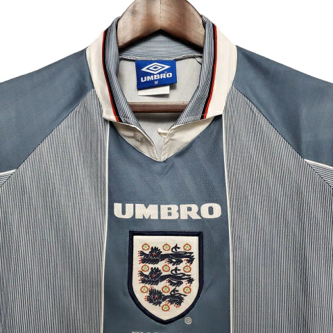 Camisa Retrô Seleção da Inglaterra 1996 -Masculina - Cinza