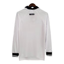 Camisa Retrô Seleção da Inglaterra I 1998 manga longa - Masculina - Branca com detalhes em azul e vermelho