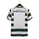 Camisa Retrô Sporting Lisboa I 2001/2003 - Torcedor - Branca com detalhes em verde