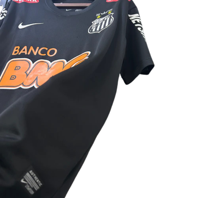 Camisa Retrô Santos All black 12/13 - Torcedor Masculina - Com todos patrocínios