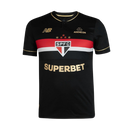 Camisa São Paulo Third 25/26 preta e dourada vista de frente