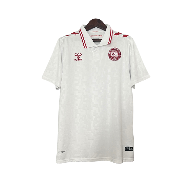 Camisa Seleção Dinamarca II 24/25 - Hummel - Masculina Torcedor - Branca