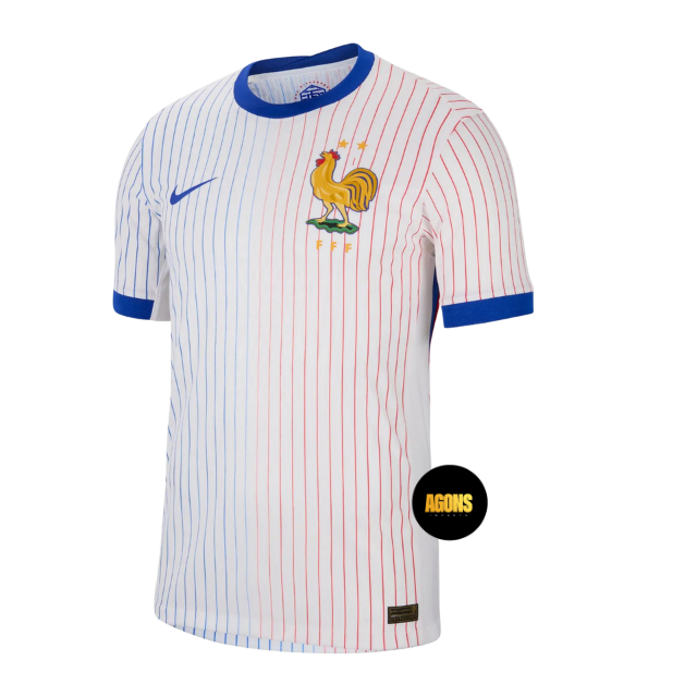 Camisa Seleção da França II 24/25 - Torcedor Masculina - Branca com detalhes em azul e vermelho