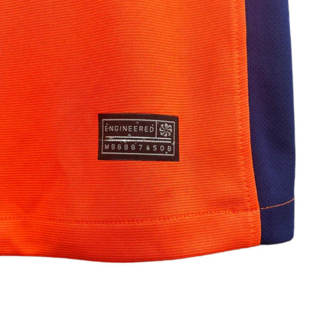 Camisa Seleção da Holanda I 24/25 - Torcedor Masculina - Laranja com detalhes em azul