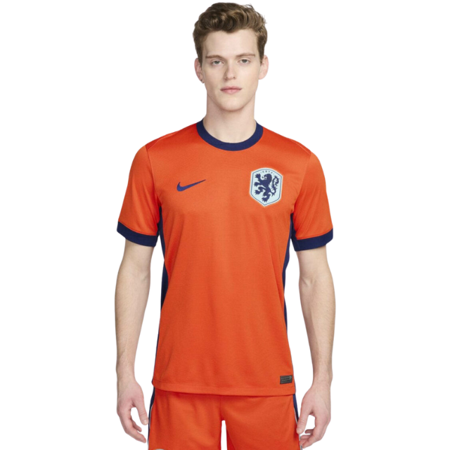 Camisa Seleção da Holanda I 24/25 - Torcedor Masculina - Laranja com detalhes em azul