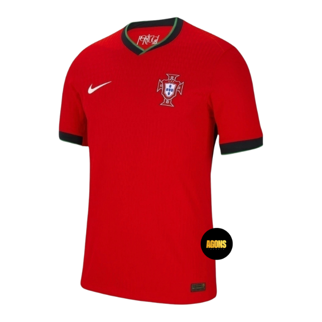 Camisa Seleção de Portugal I Eurocopa 24/25 - Torcedor Masculina - Vermelha com detalhes em preto e verde