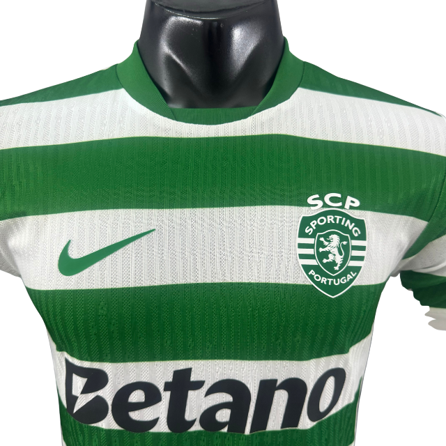 Camisa Sporting Lisboa I 25/26 - Jogador Masculina - Verde e branco