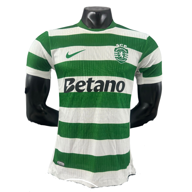 Camisa Sporting Lisboa I 25/26 - Jogador Masculina - Verde e branco