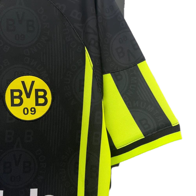 Camisa Retrô Borussia Dortmund 96/97 Away - Preta e Amarela