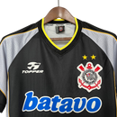 Camisa Retrô Corinthians III 1999 - Masculina - Preta com detalhes em amarelo e cinza