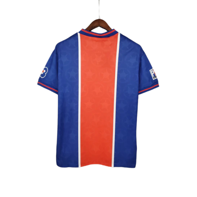 Camisa Retrô Paris Saint-Germain I 1995/96 - Torcedor Masculina -  azul e vermelha