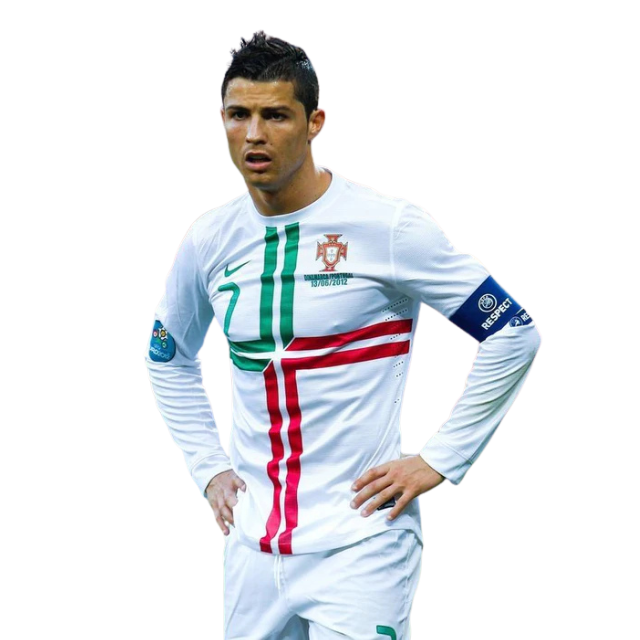 Camisa Retrô Seleção Portugal 2012/12 Away - Torcedor Masculina - Branca com detalhes vermelho e verde