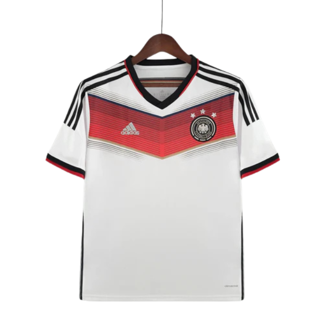 Camisa Retrô Seleção da Alemanha I 2014 - Masculina -Branca e vermelha