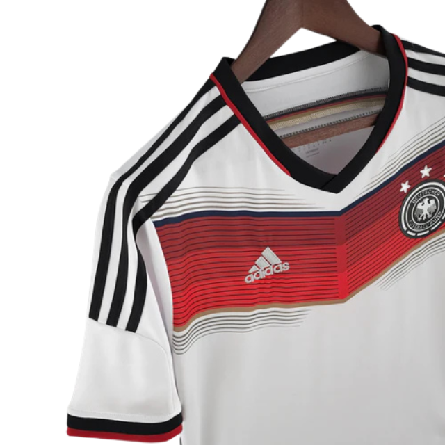 Camisa Retrô Seleção da Alemanha I 2014 - Masculina -Branca e vermelha