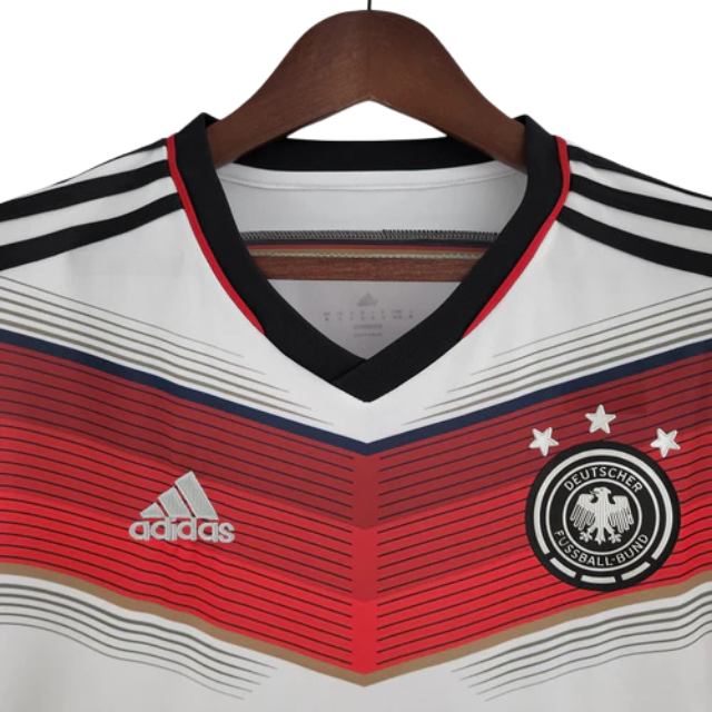 Camisa Retrô Seleção da Alemanha I 2014 - Masculina -Branca e vermelha