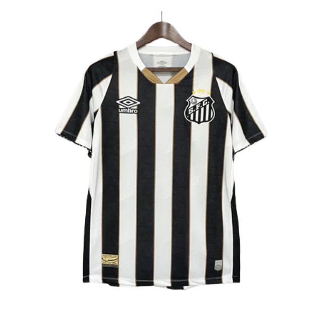 Camisa Santos II 24/25 - Torcedor Masculina - Preta e branca