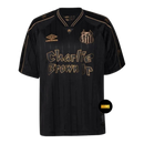 Camisa Santos Charlie Brown Jr 2024/25 -UMBRO Preto e dourado - Torcedor Masculina