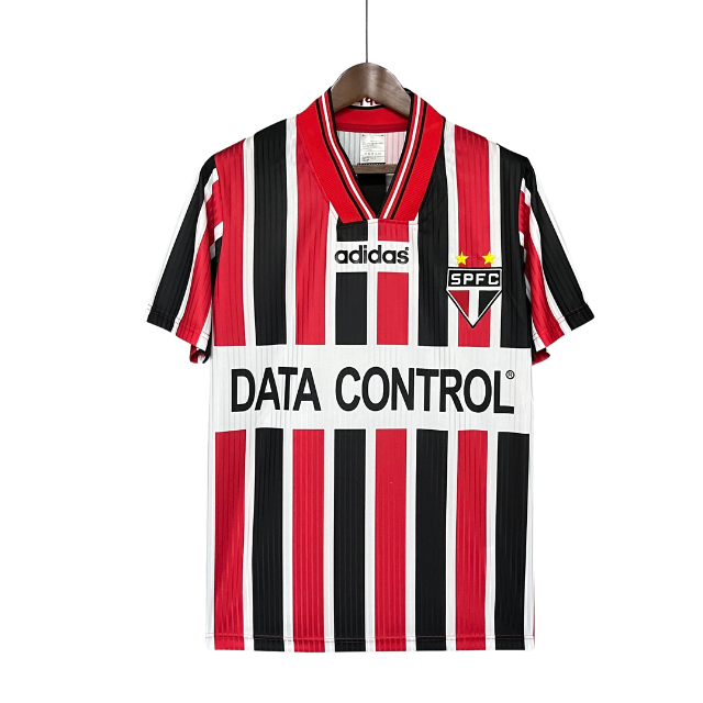 Camisa Retrô São Paulo II 1997 - Masculina - Vermelha e preta