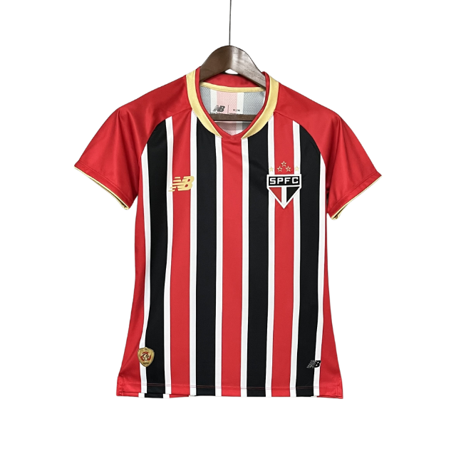Camisa São Paulo II 25/26 Torcedor Feminina - Vermelho + Branco