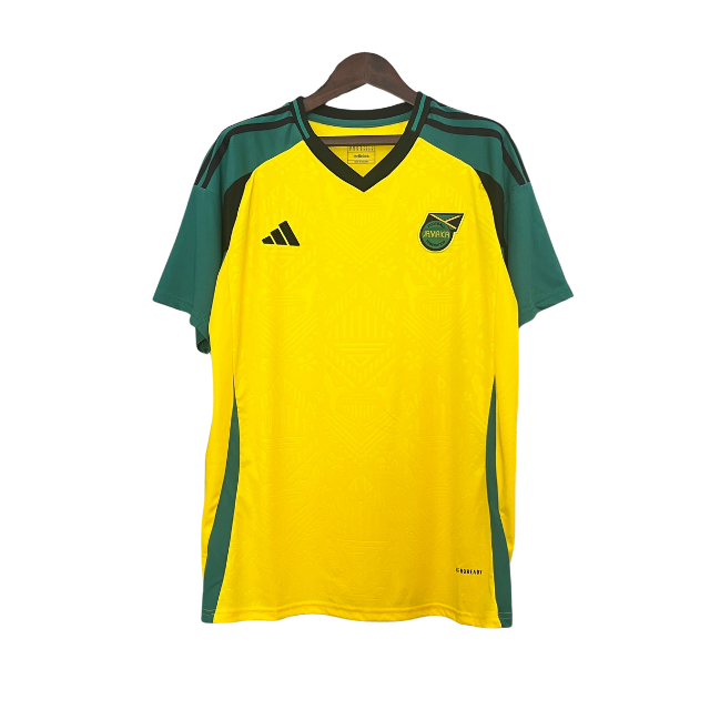 Camisa Seleção Jamaica I 24/25 - Torcedor Masculina - Amarela com detalhes verde