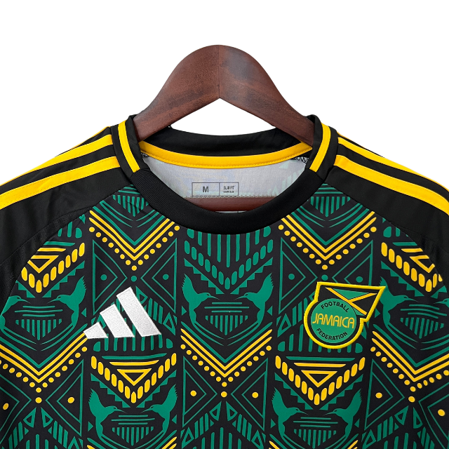 Camisa Seleção Jamaica II 24/25 - Torcedor Masculina - Preta com detalhes verde e amarelo