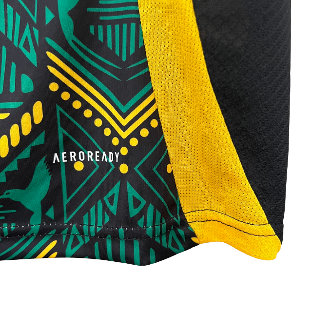 Camisa Seleção Jamaica II 24/25 - Torcedor Masculina - Preta com detalhes verde e amarelo