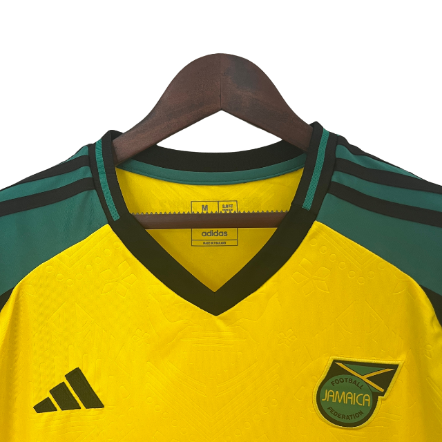 Camisa Seleção Jamaica I 24/25 - Torcedor Masculina - Amarela com detalhes verde