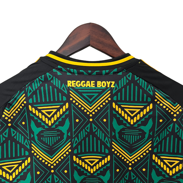 Camisa Seleção Jamaica II 24/25 - Torcedor Masculina - Preta com detalhes verde e amarelo