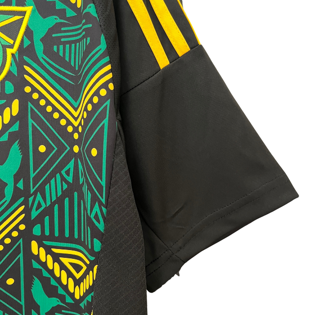 Camisa Seleção Jamaica II 24/25 - Torcedor Masculina - Preta com detalhes verde e amarelo