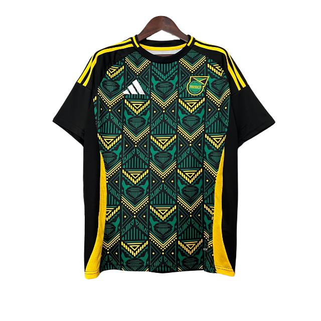 Camisa Seleção Jamaica II 24/25 - Torcedor Masculina - Preta com detalhes verde e amarelo