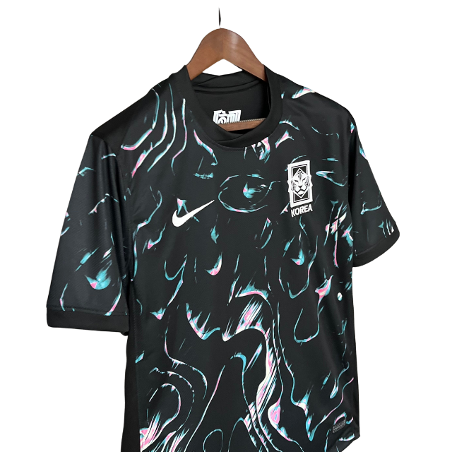 Camisa Seleção Coreia do Sul II 24/25 - Torcedor Masculina - Preta com detalhes em azul e rosa