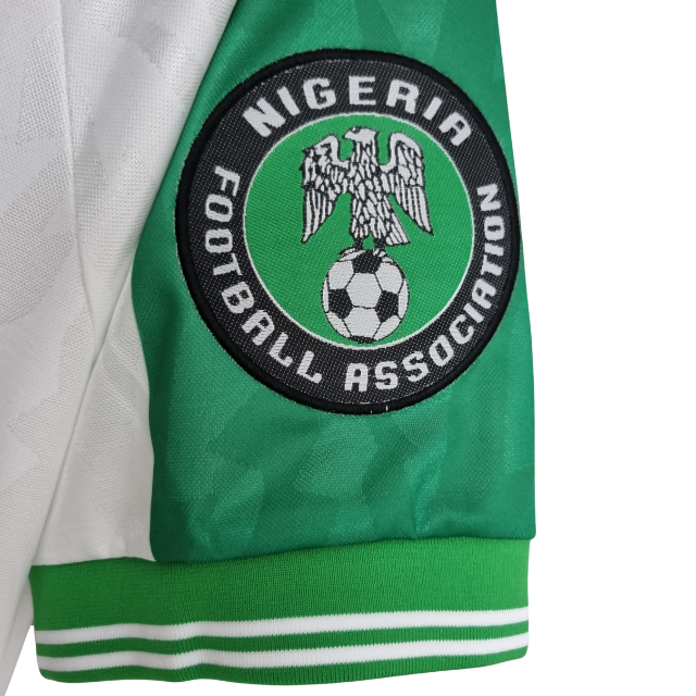 Camisa Retrô Seleção Nigéria Retro 96/98 away - Branca e verde