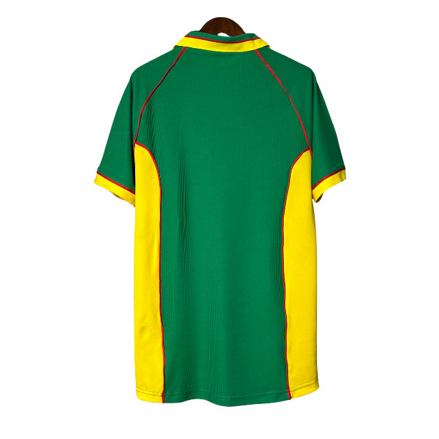 Camisa Retrô Seleção Camarões 1998 Home - Verde e amarela