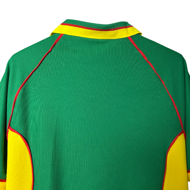 Camisa Retrô Seleção Camarões 1998 Home - Verde e amarela