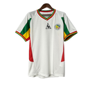 Camisa Retrô Seleção Senegal 2002 Home - Branca com detalhes amarelo e vermelho
