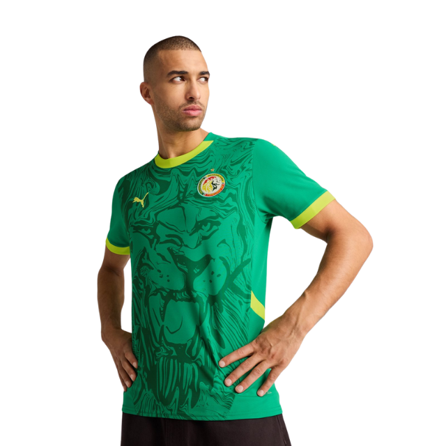 Camisa Senegal  II 25/26 - Torcedor Masculina - Verde com detalhes amarelo