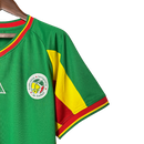 Camisa Retrô Seleção Senegal 2002 Away -Verde com detalhes vermelho e amarelo