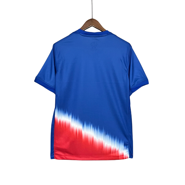 Camisa Seleção Estados Unidos 2024/25 Away - Azul com detalhes em vermelho e branco