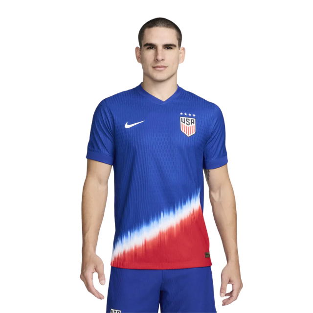 Camisa Seleção Estados Unidos 2024/25 Away - Azul com detalhes em vermelho e branco