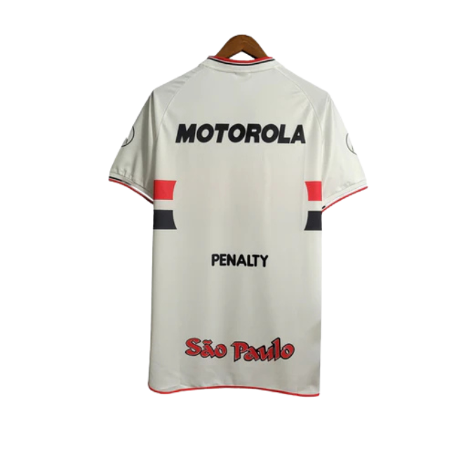 Camisa Retrô São Paulo I 2000 - Masculina Penalty - Branca com símbolo do Paulistão