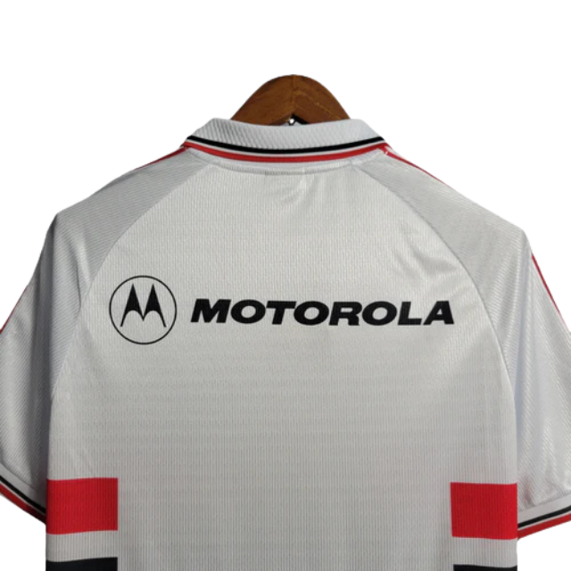 Camisa Retrô São Paulo I 2000 - Torcedor Masculina Penalty - Branca com símbolo da Motorola