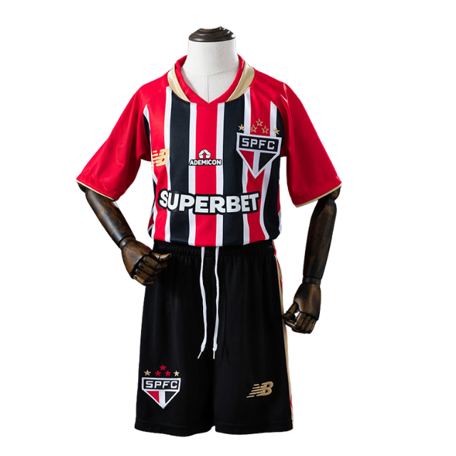 Kit Infantil São Paulo II 25/26  - Vermelho e Branco + Preto