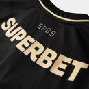 Detalhe da gola dourada da Camisa São Paulo Third 25/26