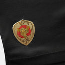 Detalhe das mangas da Camisa São Paulo Third 25/26 preta e dourada