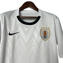 Camisa Seleção do Uruguai II 25/26 - Torcedor Masculina - Branca com detalhes em azul