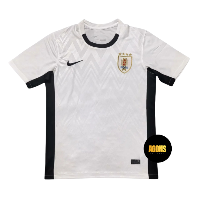 Camisa Seleção do Uruguai II 25/26 - Torcedor Masculina - Branca com detalhes em azul