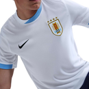 Camisa Seleção do Uruguai II 24/25 - Torcedor Masculina - Branca com detalhes em azul